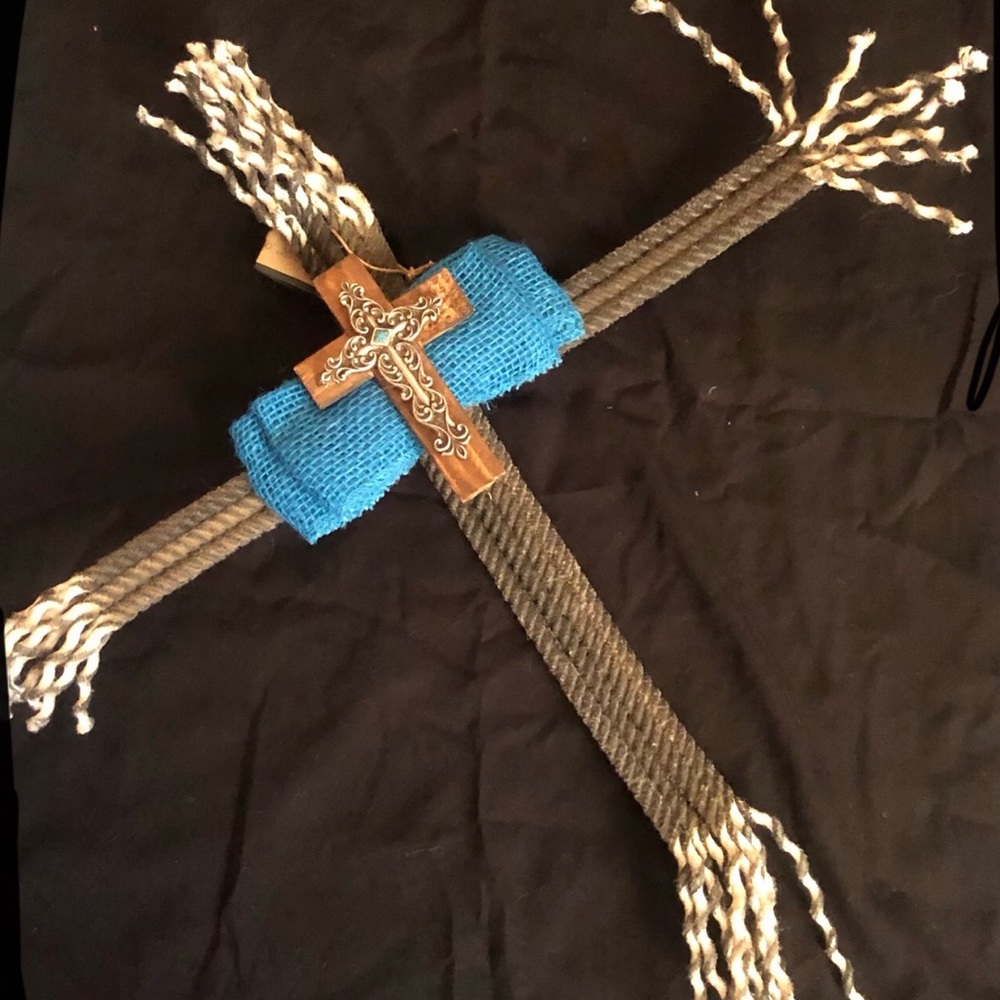 Cowgirl In Twine’d WesternCowboy Lariat Rope Cross